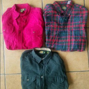 Cabela's Southwestern Plaid/Solid Shirts sz. XL